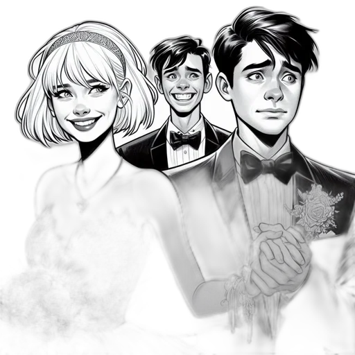comic book art, concept art, cartoon, pencil sketch transparent PNG cut-out