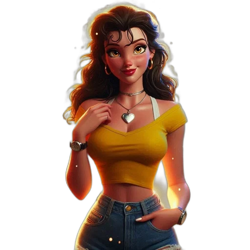 jewelry, dress, comic book art, fantasy art transparent PNG cut-out