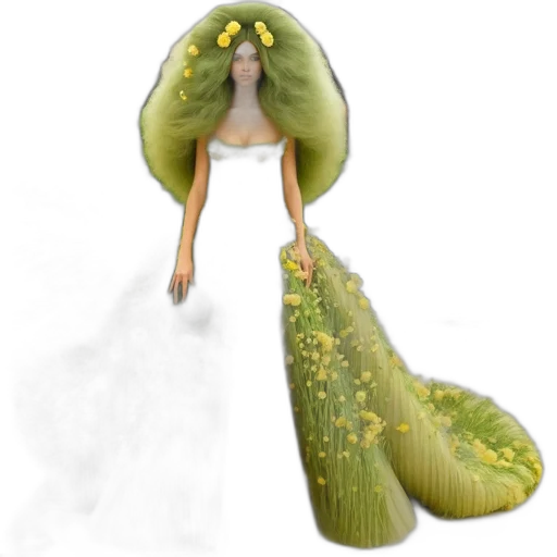 dress, creature, animal, staff transparent PNG cut-out