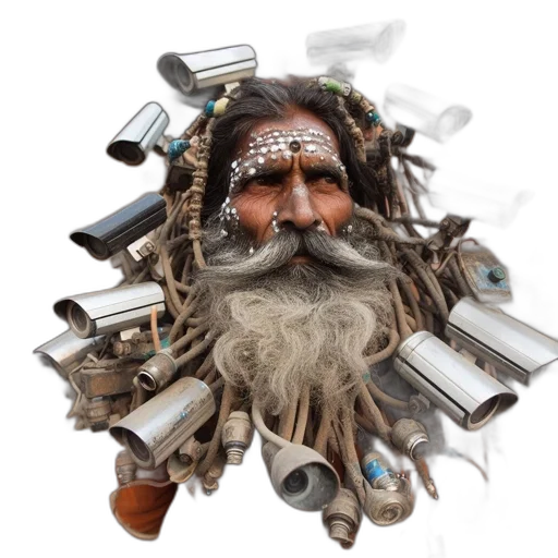 mask, face, hair, jewelry transparent PNG cut-out