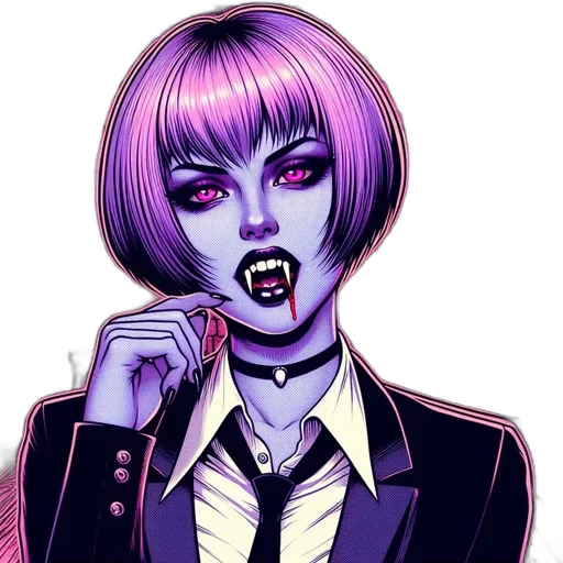 face, staff, comic book art, cyberpunk transparent PNG cut-out