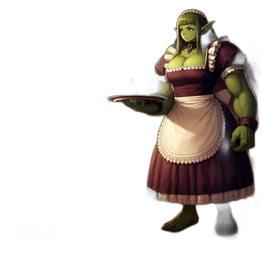 dress, staff, food, weapon transparent PNG cut-out
