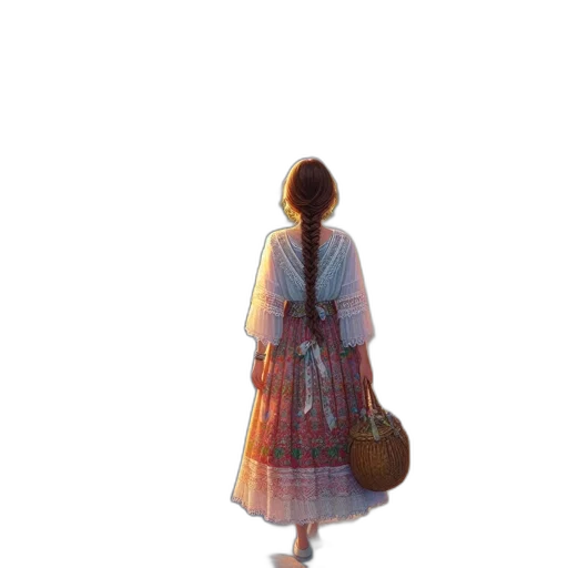 dress, bottle, umbrella, staff transparent PNG cut-out