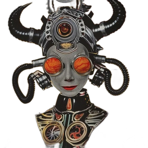 mask, jewelry, robot, face transparent PNG cut-out