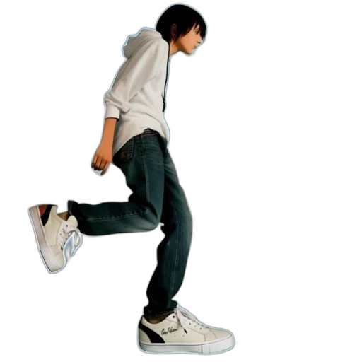 shoes, jacket, 3d render, photorealistic transparent PNG cut-out