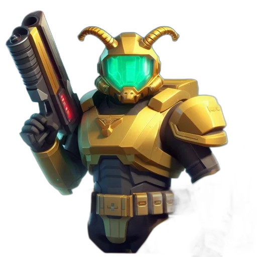 robot, weapon, mask, staff transparent PNG cut-out