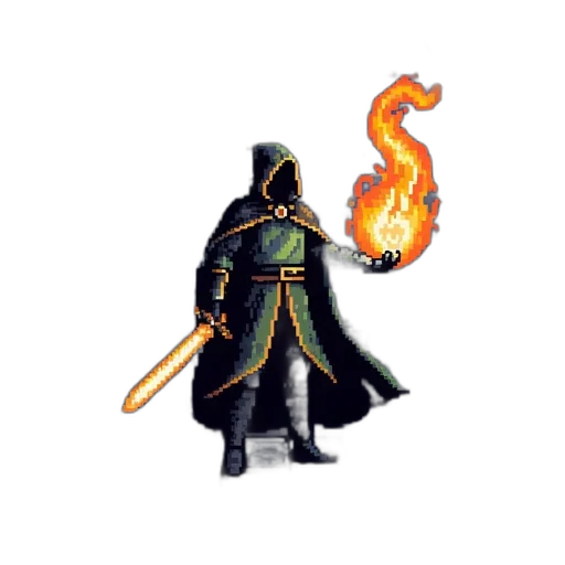 staff, dragon, jacket, sword transparent PNG cut-out