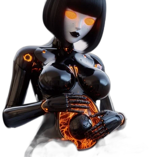 robot, weapon, mask, concept art transparent PNG cut-out