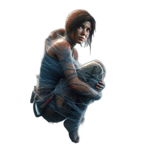 creature, jacket, face, weapon transparent PNG cut-out
