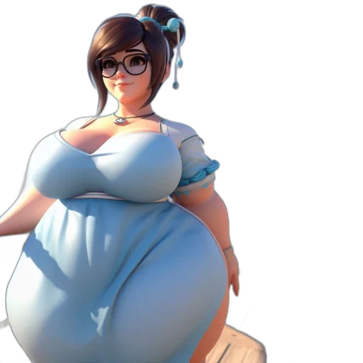 dress, robot, concept art, 3d render transparent PNG cut-out