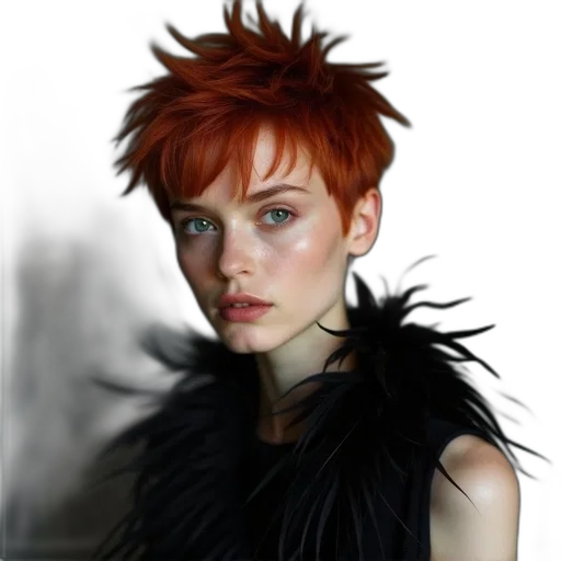 hair, jacket, face, dress transparent PNG cut-out