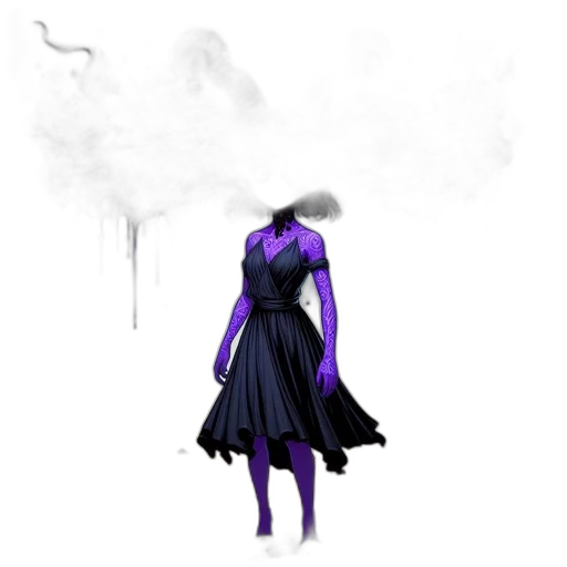 dress, mask, staff, creature transparent PNG cut-out