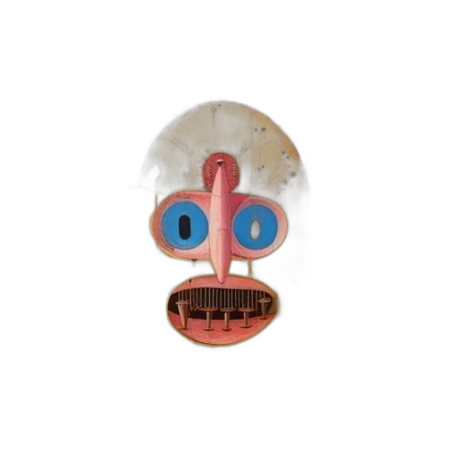 mask, face, creature, staff transparent PNG cut-out