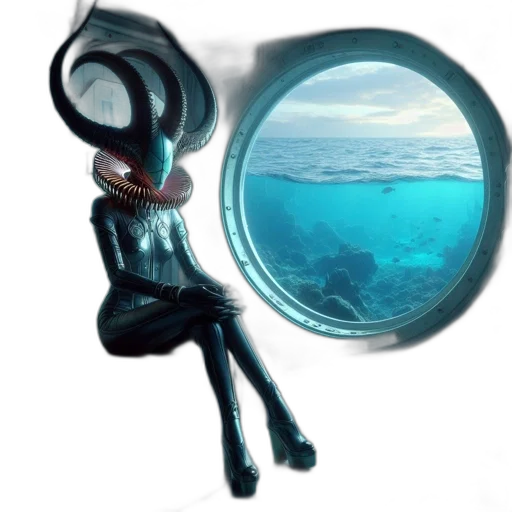 creature, dress, mask, robot transparent PNG cut-out