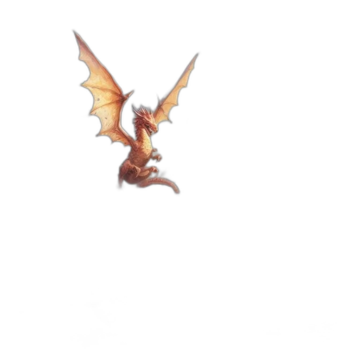 dragon, creature, staff, animal transparent PNG cut-out