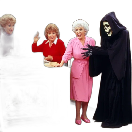 concept art, three, elderly, women transparent PNG cut-out