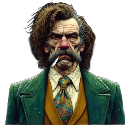 face, jacket, mask, staff transparent PNG cut-out