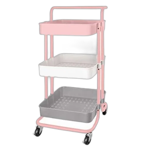furniture, 3d render, pastel, three-tier transparent PNG cut-out