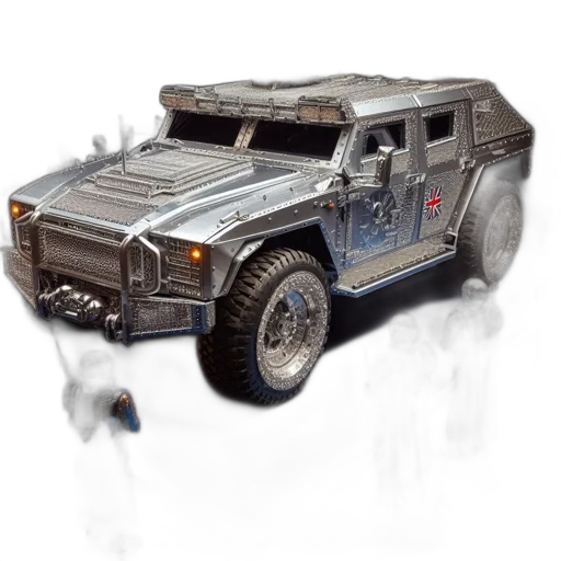 car, weapon, concept art, 3d render transparent PNG cut-out