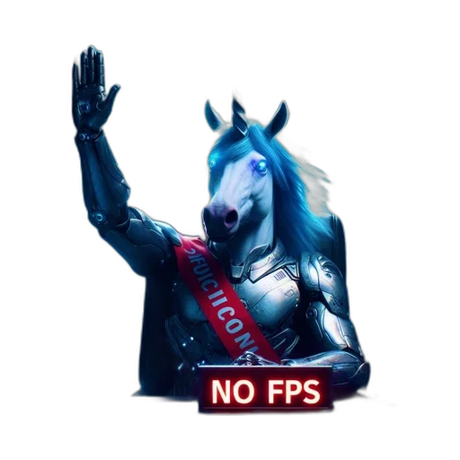 staff, animal, vaporwave, 3d render transparent PNG cut-out