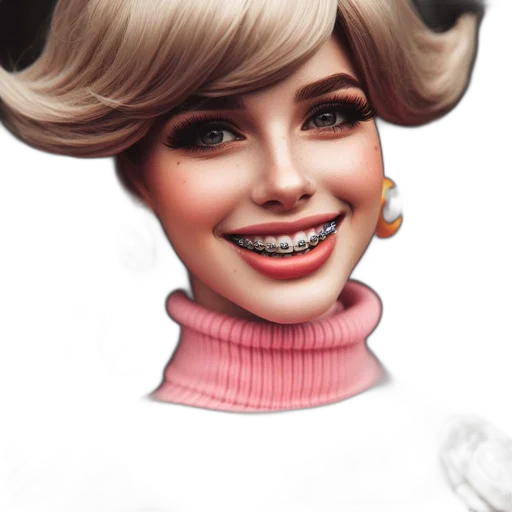 face, photorealistic, 3d render, concept art transparent PNG cut-out