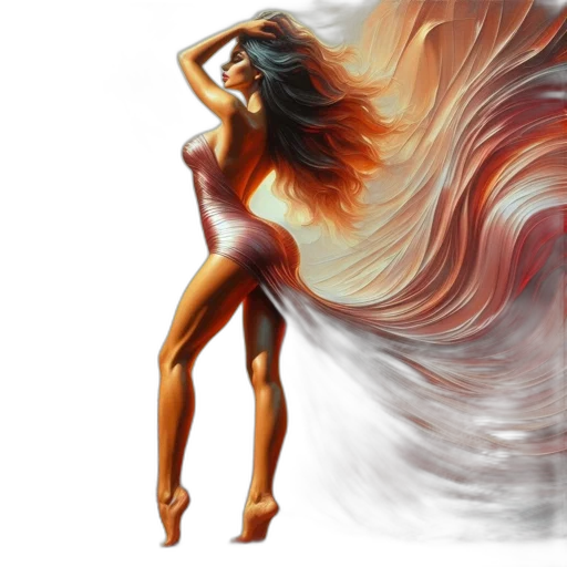 hair, dress, fantasy art, concept art transparent PNG cut-out