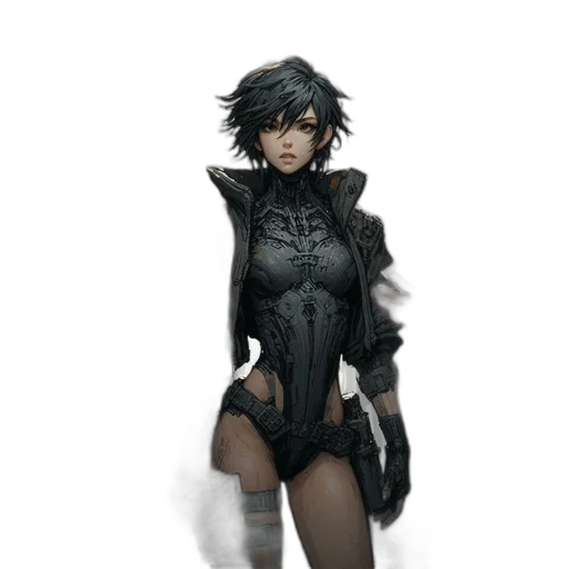 weapon, staff, jacket, concept art transparent PNG cut-out