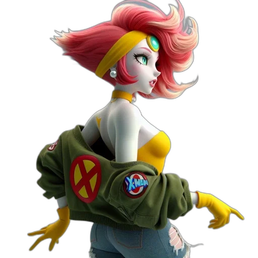 jacket, concept art, comic book art, 3d render transparent PNG cut-out