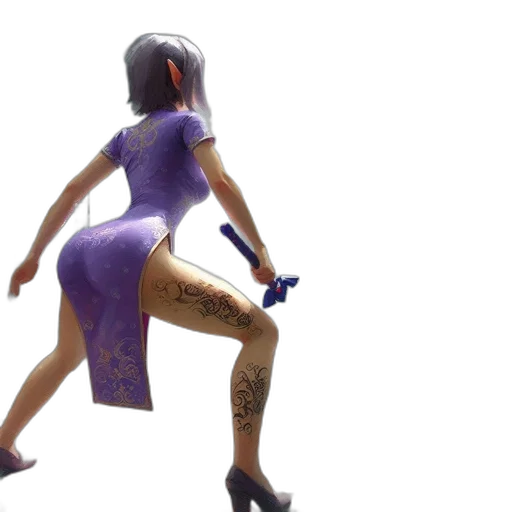 dress, concept art, 3d render, cyberpunk transparent PNG cut-out