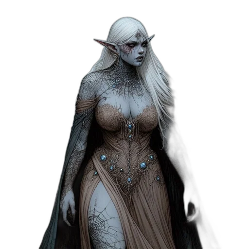 dress, creature, concept art, fantasy art transparent PNG cut-out