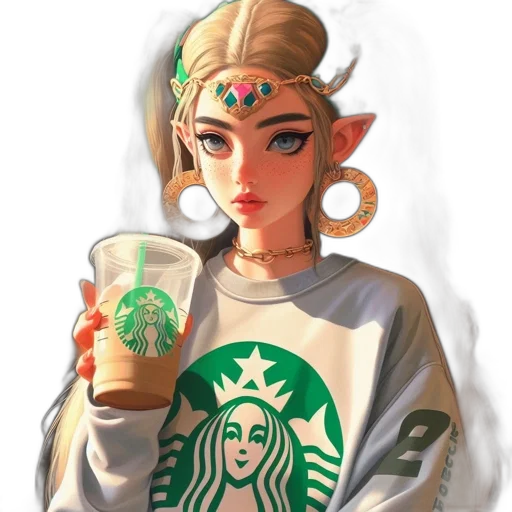 staff, face, crown, fantasy art transparent PNG cut-out