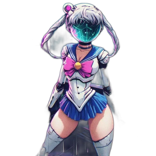 robot, dress, mask, weapon transparent PNG cut-out
