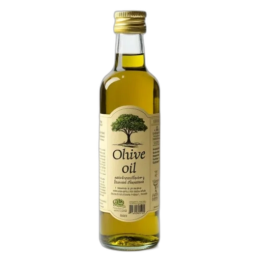 bottle, olive, oil, label transparent PNG cut-out