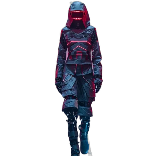 jacket, robot, mask, creature transparent PNG cut-out