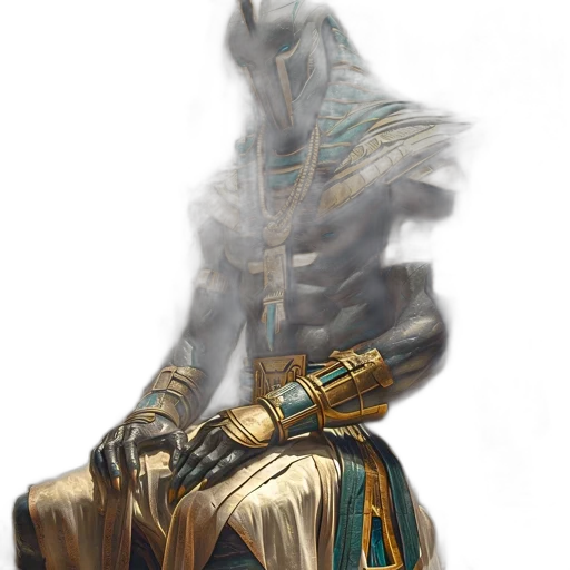 mask, sword, staff, robot transparent PNG cut-out