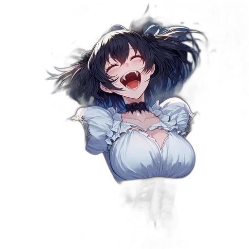 creature, dress, face, weapon transparent PNG cut-out