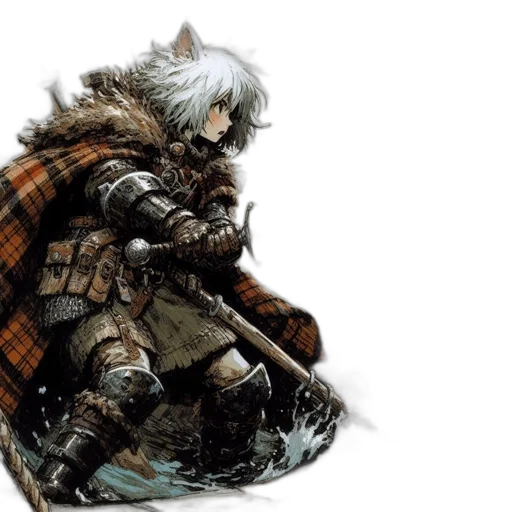 sword, jacket, weapon, animal transparent PNG cut-out