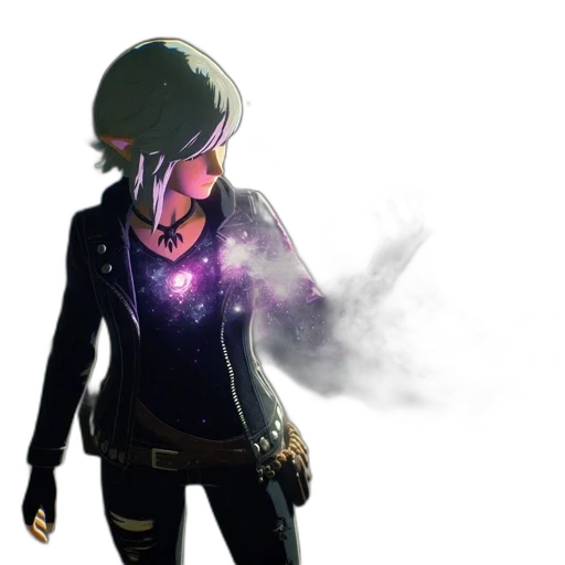 jacket, staff, mask, weapon transparent PNG cut-out