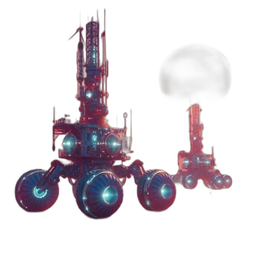 robot, weapon, car, concept art transparent PNG cut-out