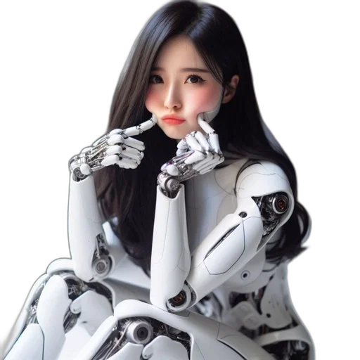 robot, dress, jacket, face transparent PNG cut-out