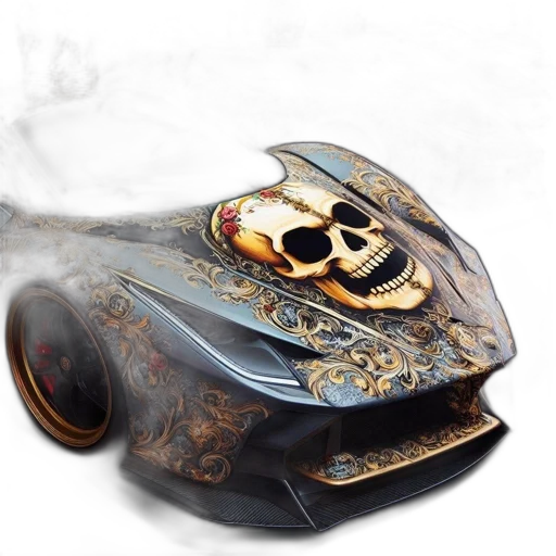 car, mask, weapon, dragon transparent PNG cut-out