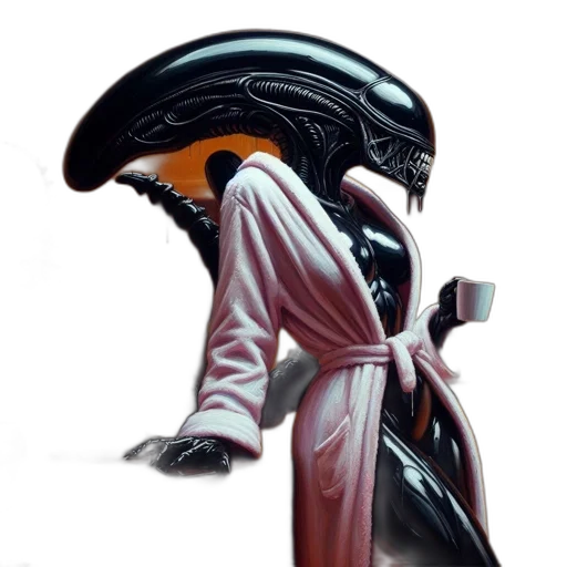 robot, jacket, staff, mask transparent PNG cut-out
