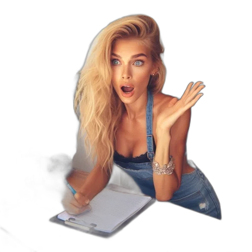 face, hair, jewelry, photorealistic transparent PNG cut-out
