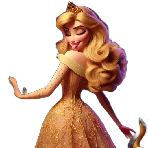 dress, crown, concept art, 3d render transparent PNG cut-out