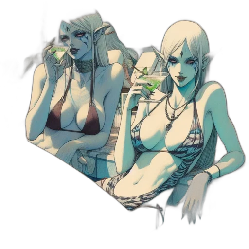 jewelry, concept art, comic book art, cyberpunk transparent PNG cut-out