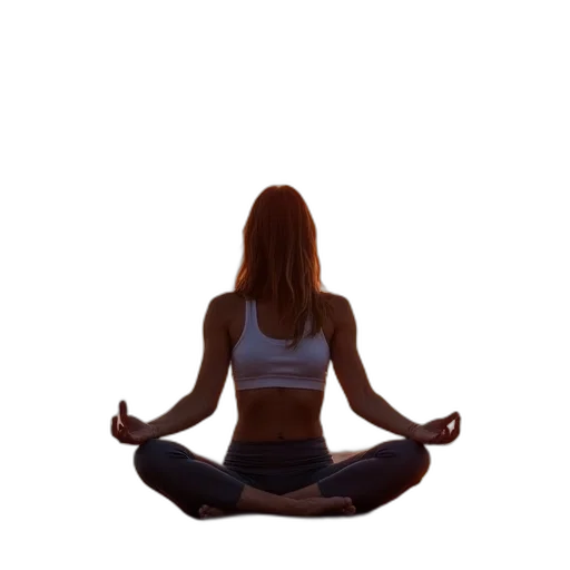 photorealistic, 3d render, woman, yoga transparent PNG cut-out