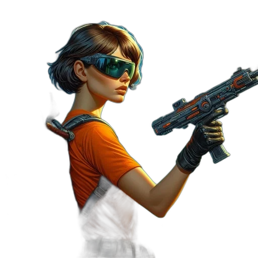 weapon, staff, robot, concept art transparent PNG cut-out