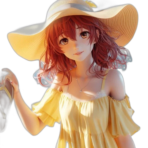 hat, dress, staff, 3d render transparent PNG cut-out