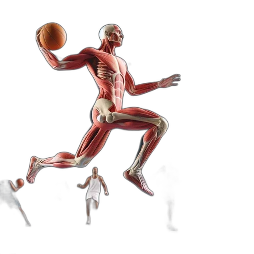 3d render, concept art, exaggeratedly, muscled transparent PNG cut-out