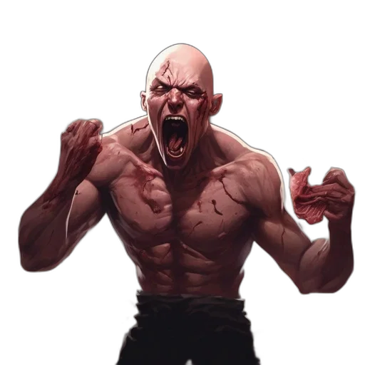 face, concept art, comic book art, photorealistic transparent PNG cut-out